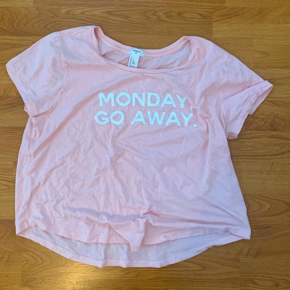 “monday, go away” forever 21 crop top